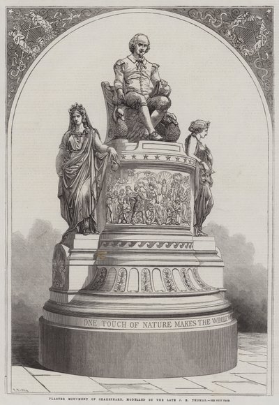Plaster Monument of Shakespeare, Modelled by the Late J E Thomas by R. Dudley